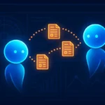 Two AI agents exchanging player data across an online casino operations dashboard